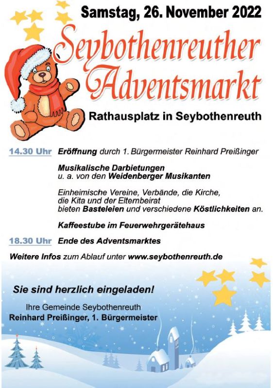 Plakat Seybothenreuther Adventsmarkt